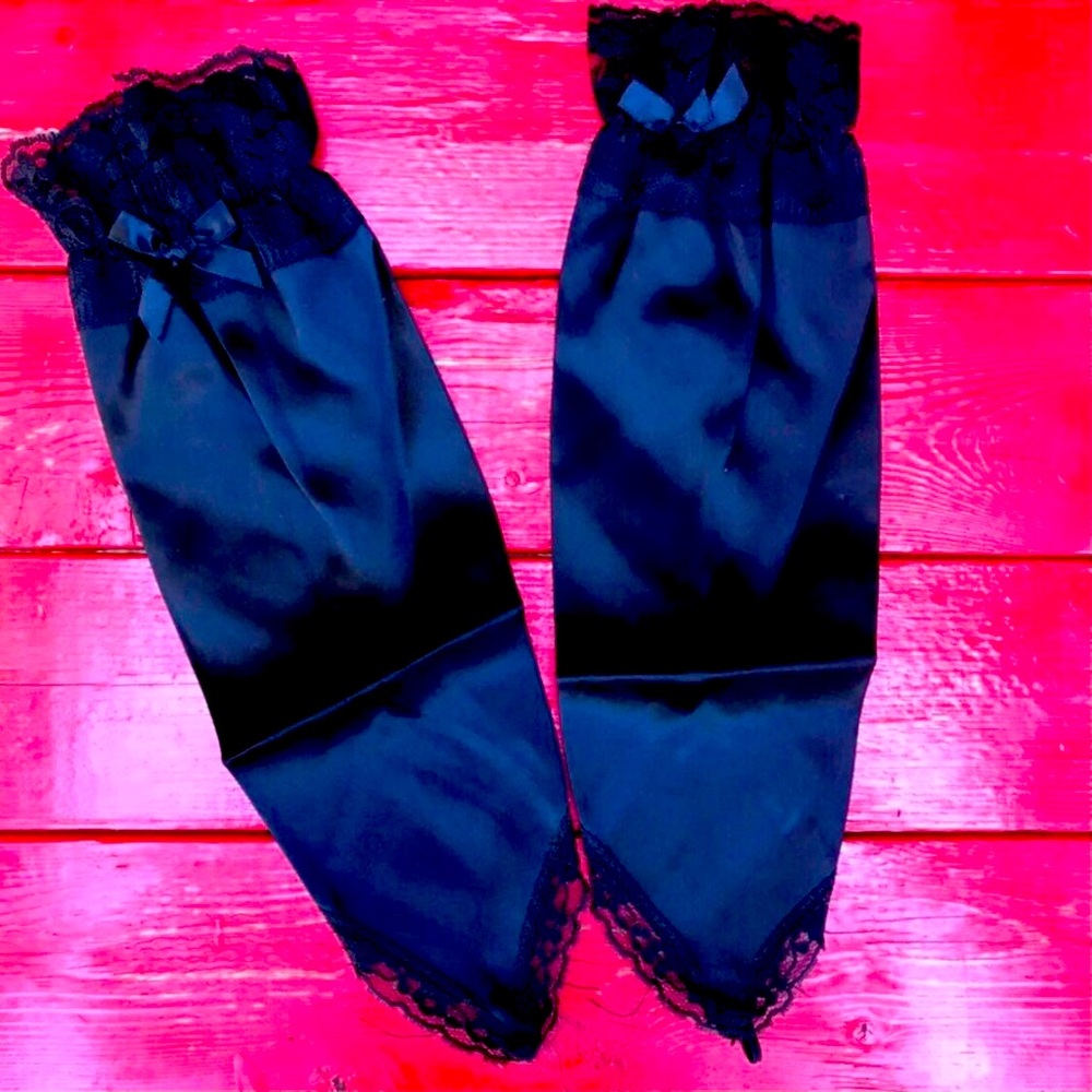 Satin & Lace Formal Evening Opera Fingerless Gloves